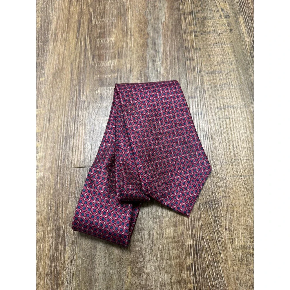 Kuppenheimer Tie Men s Size S Red Silk Patterned‎ Neckwear - Excellent Condition
